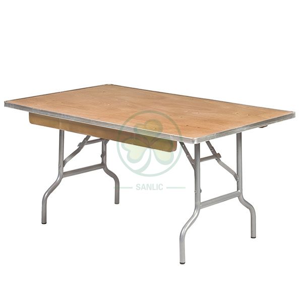 Bespoke Wood Rectangular Kids Folding Table for Kids Parties SL-T2099WKFT