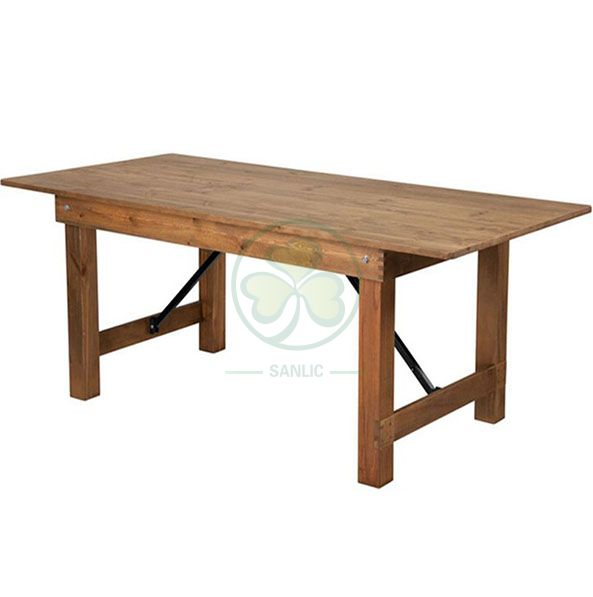 Wholesale Solid Pine Wood Farm Table Rustic Farmhouse Dining Table SL-T2101WFHT