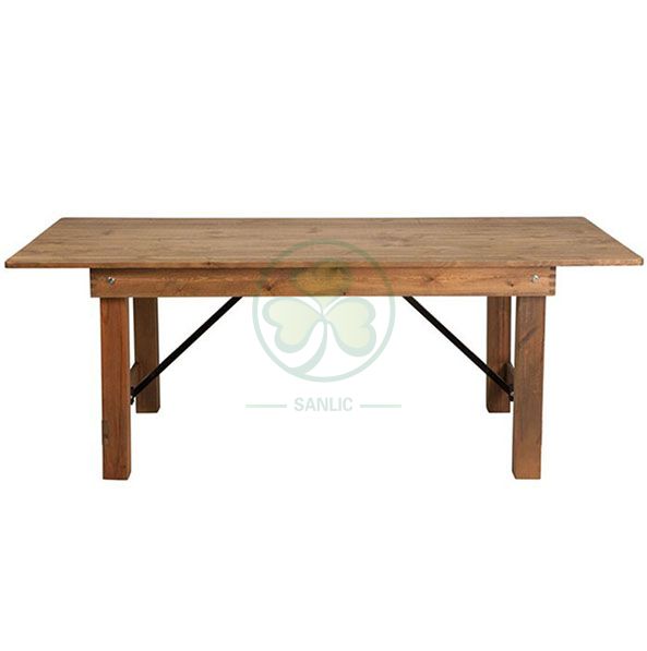 Wholesale Solid Pine Wood Farm Table Rustic Farmhouse Dining Table SL-T2101WFHT