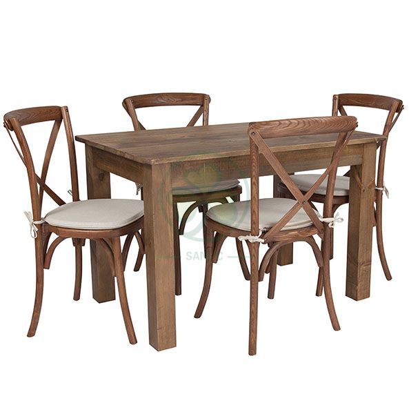 Hot Selling Country Style Farmhouse Dining Table for Various Events and Weddings SL-T2103FFDT