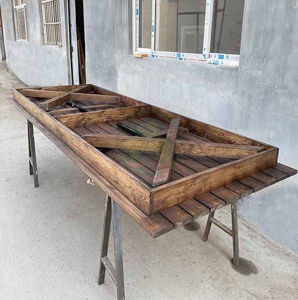 High Quality Cross Legs Wood Folding Farm Dining Table for Outdoor Various Parties and Events SL-T2116CWFT