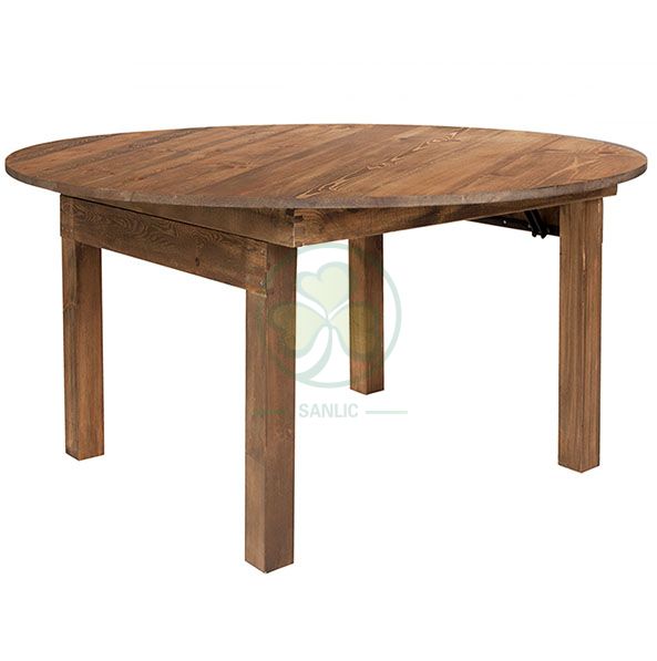 Factory Direct Garden Rustic Vineyard Round Farmhouse Dining Table SL-T2117GRFT