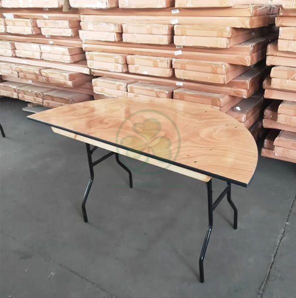 Hot Sale Plywood Half Round Folding Tables for Banquet Rooms and Event Venues  SL-T2088WHRT