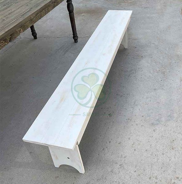 Factory Direct Folding Rustic Farmhouse Bench for Outdoor Weddings and Events SL-T2122WFHB