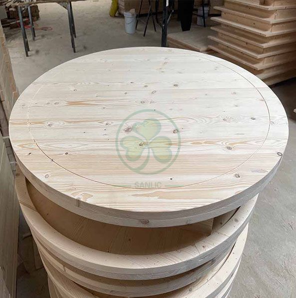 Wholesale Farmhouse Style Wood Folding Round Bistro Table for Garden or Patio SL-T2125