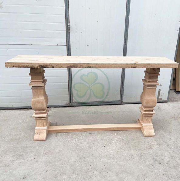 New Designed Solid Wood Trestle Pedestal Large Rectangle Farmhouse Dining Table SL-T2133