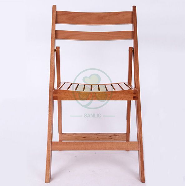 Sanlic Wooden Folding Chair with Slatted Wood Seat SL-W1873WFSS