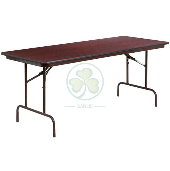 Factory Direct 24''x48'' Melamine Laminate Rectangular Folding Table SL-T2136MLFT