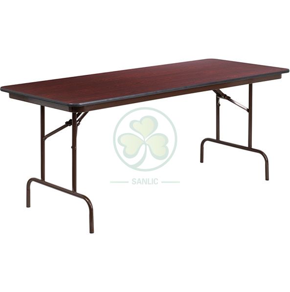 Factory Direct 24''x48'' Melamine Laminate Rectangular Folding Table SL-T2136MLFT