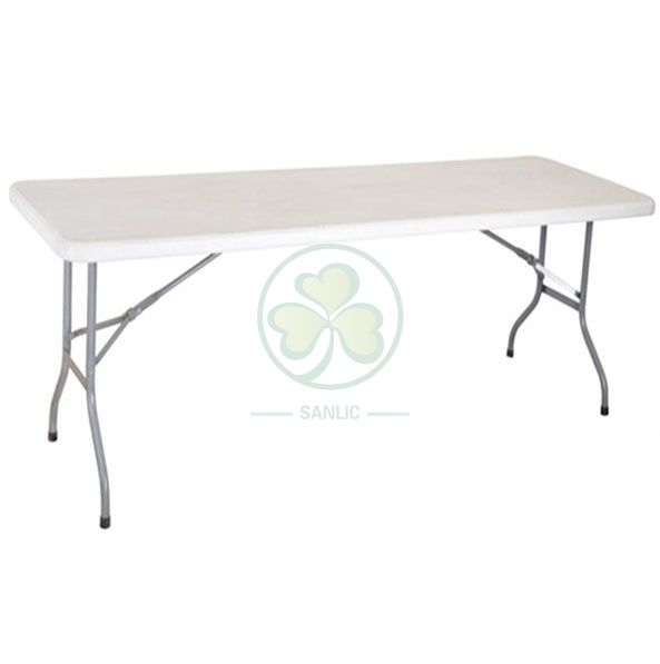 8ft HDPE Plastic Rectangular Foldable Banquet Table for Resturant and Hotels  SL-T2151HPFT