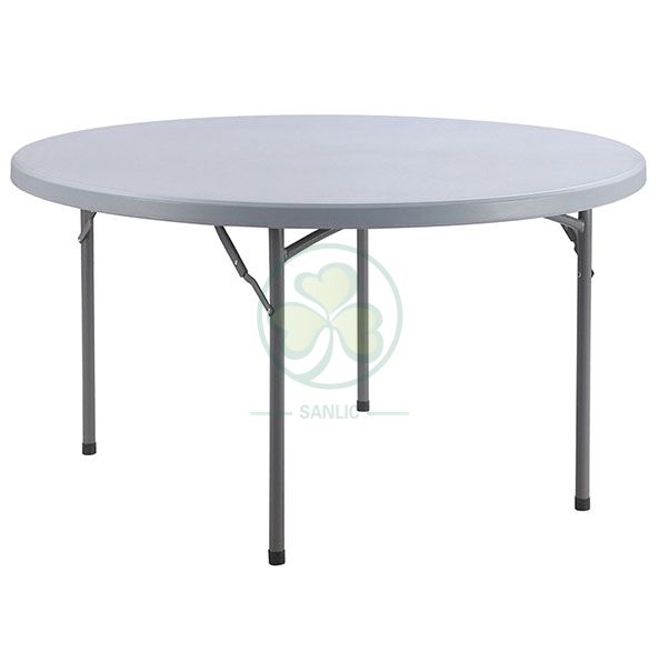 Hot Selling 72inches Round Plastic Folding Dining Table for Dining Halls or Wedding Venues  SL-T2156PFDT