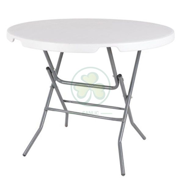 Hot Sale 37inches Portable Plastic Round Folding Banquet Table for Different Celebrations Occasions   SL-T2158PPFT