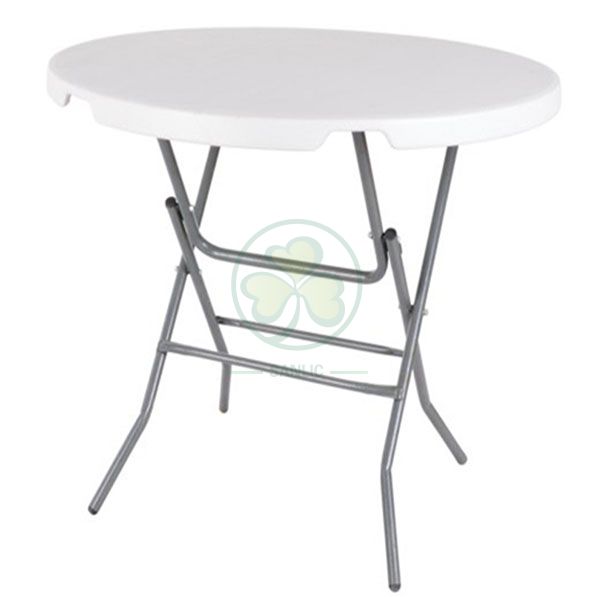 Hot Sale 37inches Portable Plastic Round Folding Banquet Table for Different Celebrations Occasions   SL-T2158PPFT