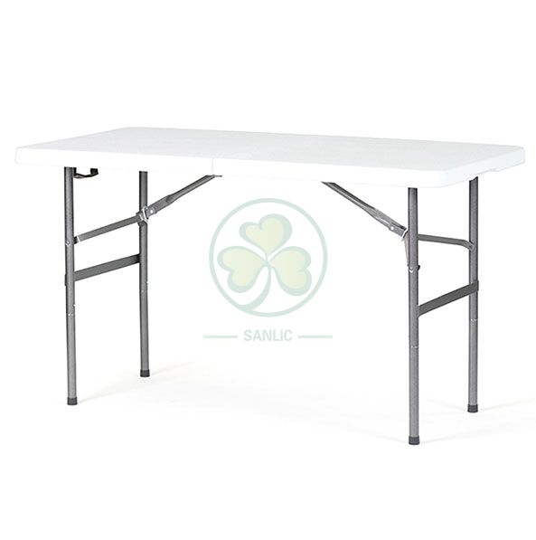 4ft Plastic Rectangular Fold-In-Half Table for Banquets or Catering Services  SL-T2160FIHT