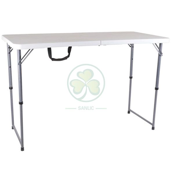 4ft Fold-In-Half Adjustable Height Table with Lock  SL-T2169FAHT