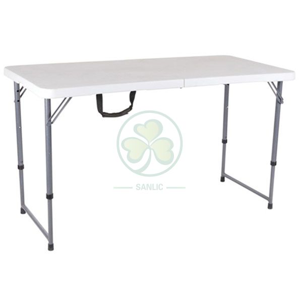 4ft Fold-In-Half Adjustable Height Table with Lock  SL-T2169FAHT