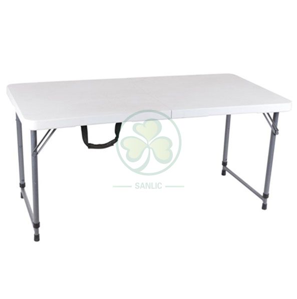 4ft Fold-In-Half Adjustable Height Table with Lock  SL-T2169FAHT