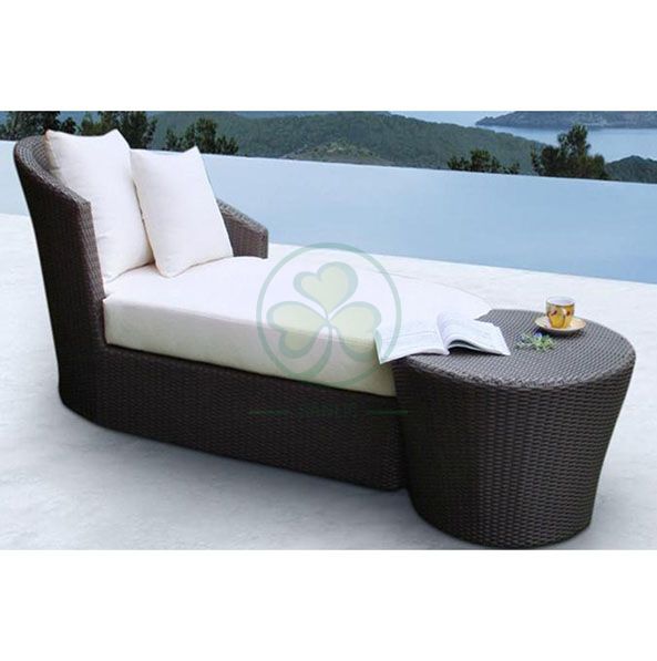 Best Seller Outdoor Chaise Lounge Sunbed Rattan Pool Lounge Chairs For Resort  SL-WR2181RPLC