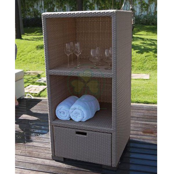 Popular Outdoor Plastic Rattan Warehouse Towel Storage Rack  SL-WR2195ORPR