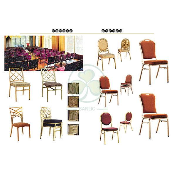 Best Popular Stainless Steel Gold O Back Chair for Weddings and Events SL-MC2197SOBC