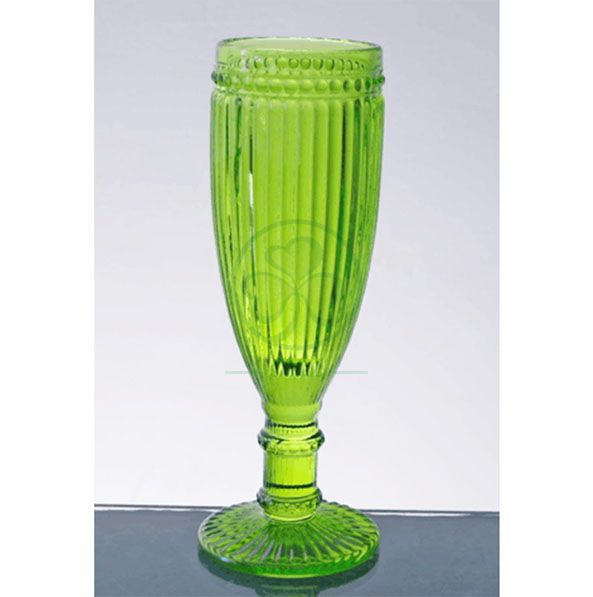 Wholesale Glassware Coloured Goblet Wine Glasses Water Glass Goblets SL-CD2203