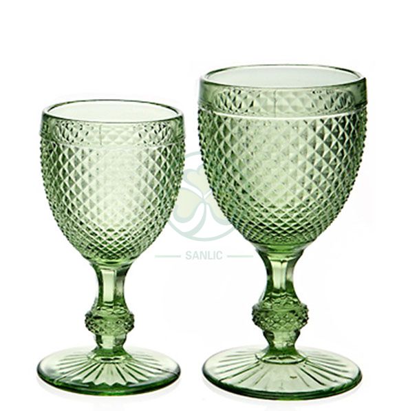 Wholesale Glassware Coloured Goblet Wine Glasses Water Glass Goblets SL-CD2203