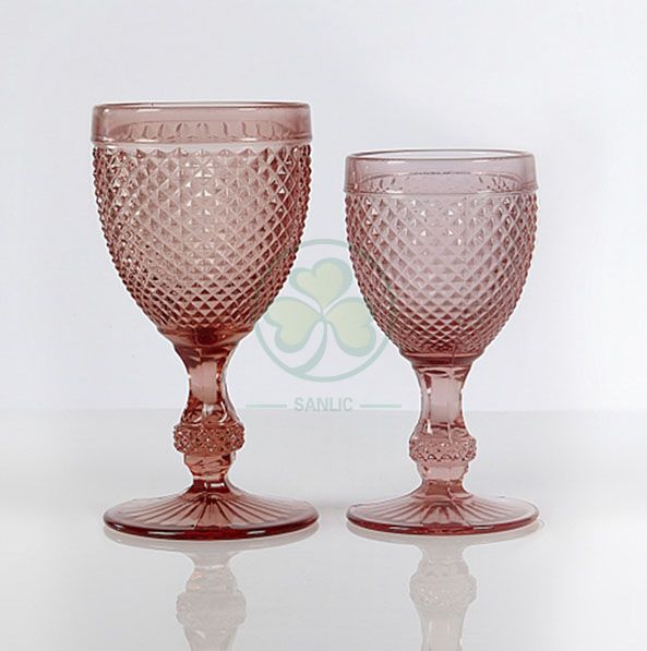 Wholesale Glassware Coloured Goblet Wine Glasses Water Glass Goblets SL-CD2203