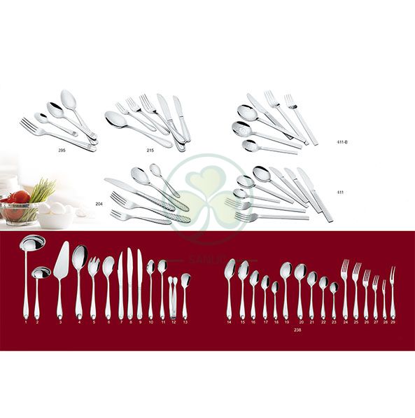 Factory Wholesale Stainless Steel Dinnerware Sets Cutlery Set Spoons Forks and Knives for Events SL-CD2207SSFK