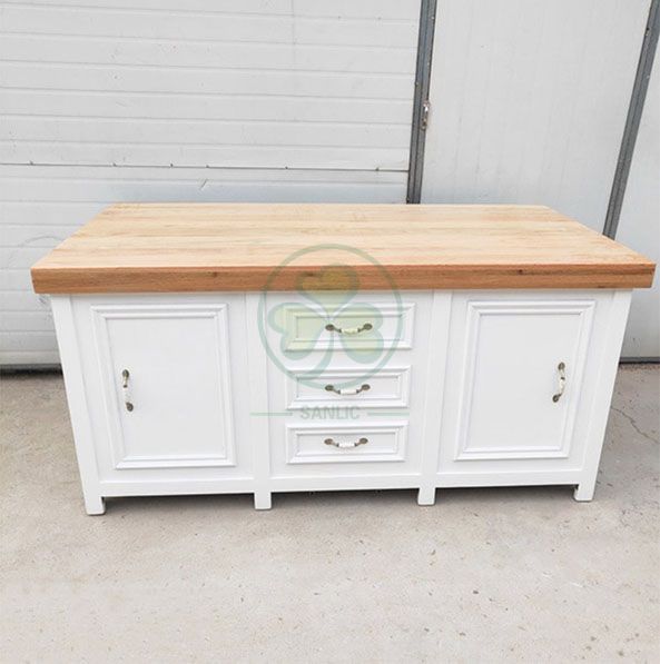 Factory Wholesale Wooden Buffet Table Sideboard for Weddings Banquets or Events Catering Services   SL-T2212WBTD