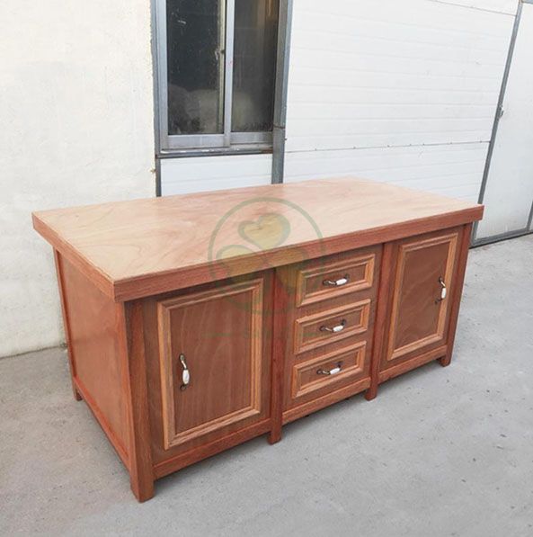 Factory Wholesale Wooden Buffet Table Sideboard for Weddings Banquets or Events Catering Services   SL-T2212WBTD