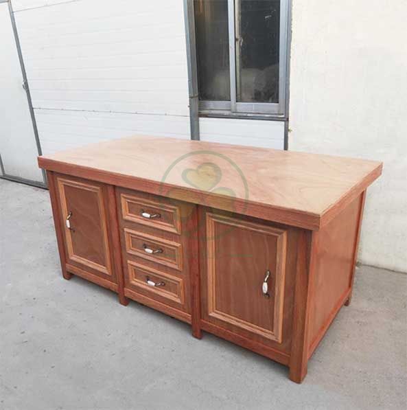 Factory Wholesale Wooden Buffet Table Sideboard for Weddings Banquets or Events Catering Services   SL-T2212WBTD